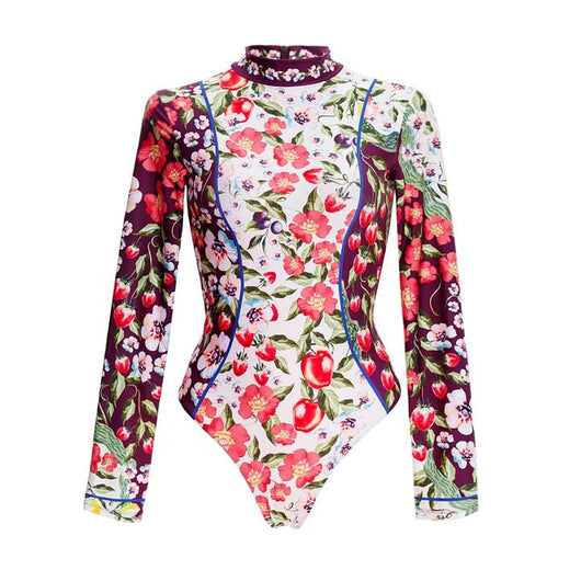 Traje de Baño Deportivo Estampado de Manga Larga para Surf - Image 8