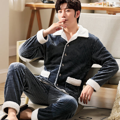 Pijama Flanela Manga Larga para Hombre Talla Grande - Calidez y Confort - Image 7