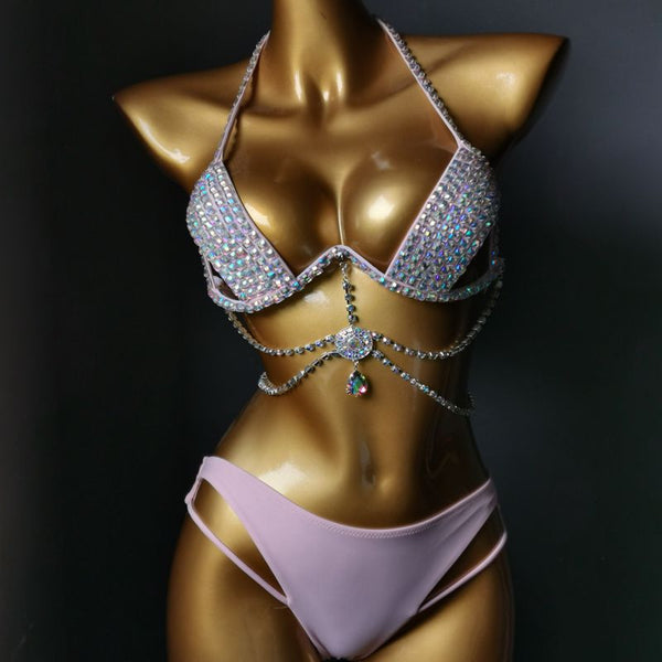 Traje de Baño Diamante con Tassel y Soporte Reforzado