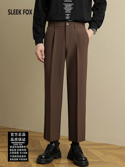 Pantalones de Traje Rectos con Caída Elegante para Hombre - Image 12