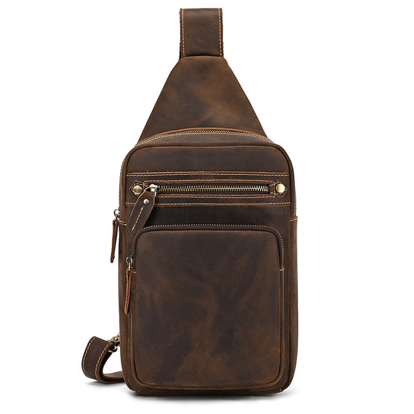 Bolso Bandolera de Cuero Genuino Retro - Estilo Casual Premium