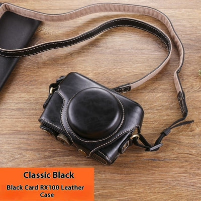 Funda Protectora de Cuero para Cámara y Tarjetas de Memoria - Image 13