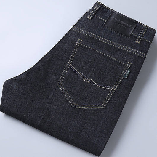 Pantalón Vaquero Hombre Cuatro Estaciones Algodón Cintura Media Stretch Negro - Image 12