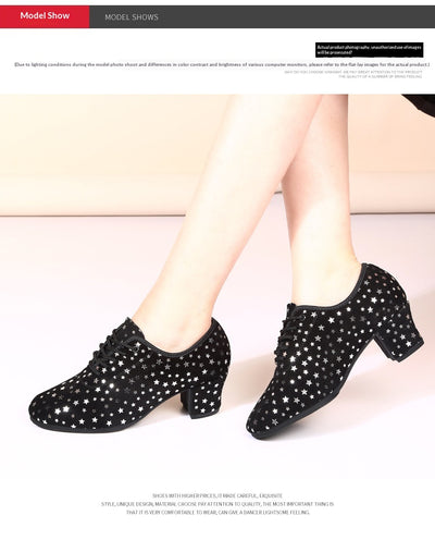 Zapatos de Danza Latina para Exterior con Diseño de Estrella y Suela de Goma - Image 19