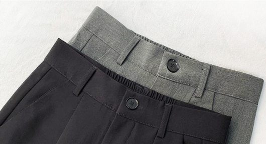 Pantalones de Pierna Ancha Cintura Alta Gris y Negro - Corte Recto Elegante - Image 14