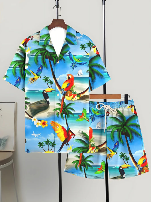 Conjunto Hombre Playera y Shorts Estampados Modernos y Cómodos - Image 8