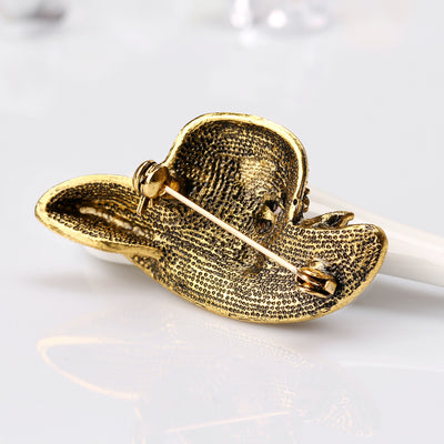 Broche Vintage Oro Antiguo con Diamante Diseño Sol - Image 9