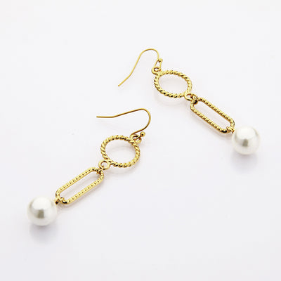 Aretes Largos de Perla - Joyería Elegante y Minimalista - Image 2