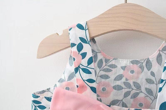 Vestido Infantil Estampado con Tirantes y Moño - Colección Verano - Image 14