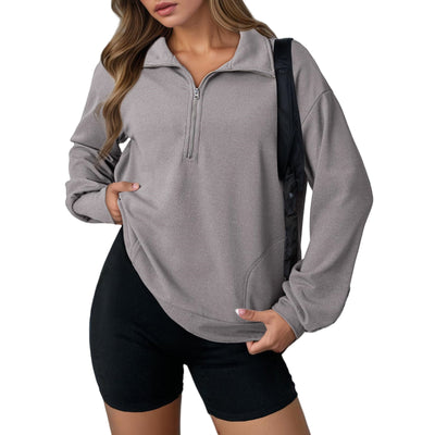 Suéter con Solapa Oversize de Cierre para Mujer - Image 7