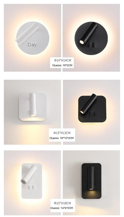 Lámpara LED de Pared Minimalista para Mesita de Noche - Image 10