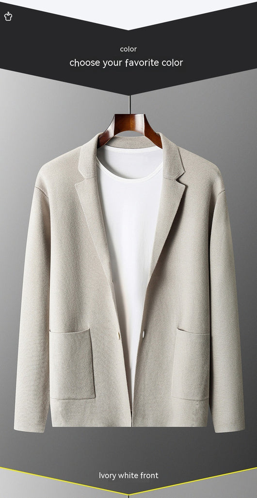 Saco Cardigan de Lana Tejida para Hombre - Elegante, Casual y Profesional - Image 9