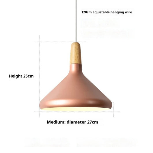 Lámpara Colgante Nórdica de Madera Sólida y Aluminio Diseño Minimalista - Image 16