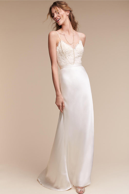 Vestido Largo Ajustado con Tirantes de Encaje para Mujer - Image 5
