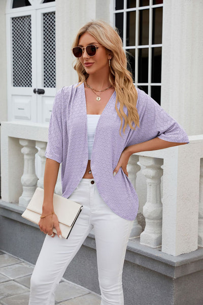 Cardigan Tejido de Manga Corta para Oficina - Image 22