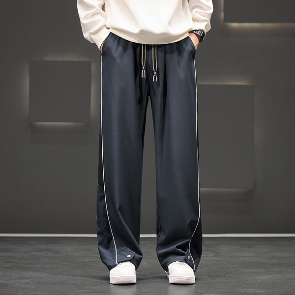 Pantalones Casuales Impermeables Talla Grande Hombre Corte Recto