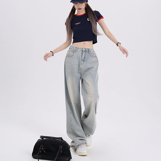 Pantalones Vaqueros Azul Celeste de Pierna Ancha para Mujer - Image 15
