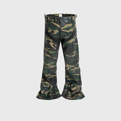 Pantalones Anchos con Diseño de Costuras Coordinadas y Cierre - Image 5