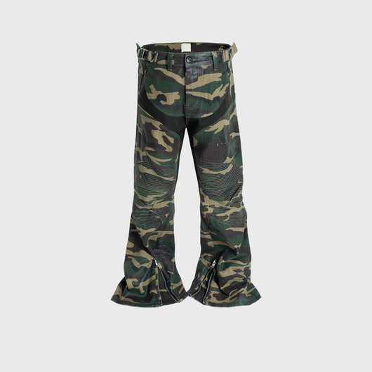 Pantalones Anchos con Diseño de Costuras Coordinadas y Cierre - Image 5