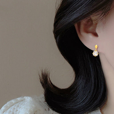 Aretes de Plata 925 Elegantes con Diamante Cuadrado en Forma de Gota - Image 13