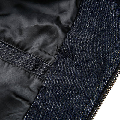 Chaqueta Denim Azul Profundo con Cierre para Hombre - Primavera Verano - Image 4