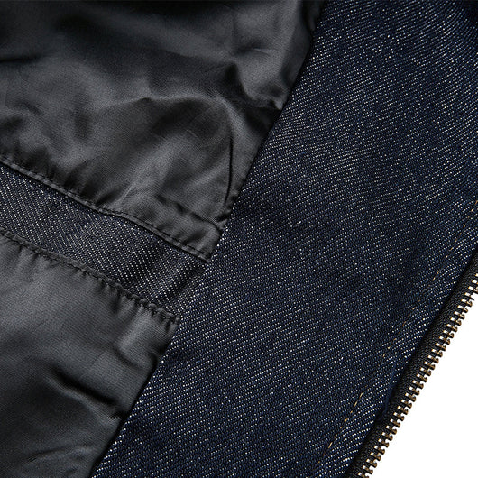 Chaqueta Denim Azul Profundo con Cierre para Hombre - Primavera Verano - Image 4
