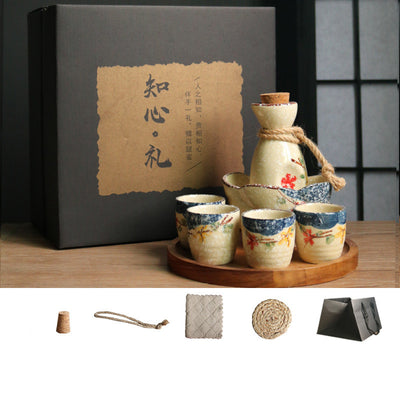 Set Calentador de Sake Retro Japonés con Tazas de Cerámica - Image 43