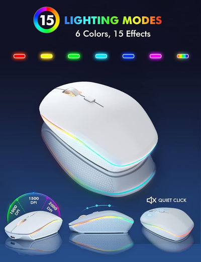 Teclado y Ratón Inalámbricos con Retroiluminación 24g Recargables - Image 18