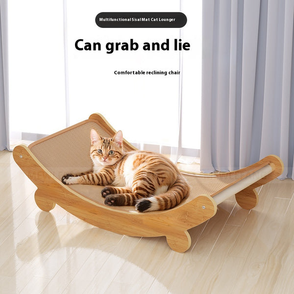 Sofá Rascador para Gatos con Sisal Natural y Nido Acogedor