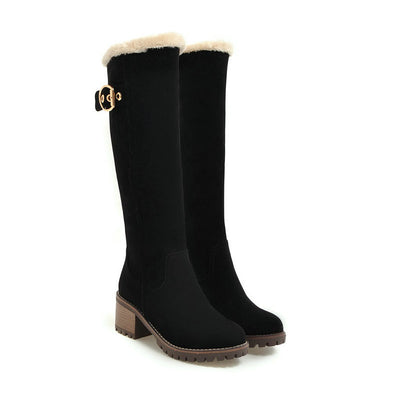 Botas Largas de Invierno con Tacón Medio y Hebilla Decorativa - Image 12