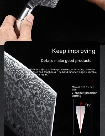 Cuchillo Nakiri Damasco Capas KD 67 - Juego Profesional - Image 5