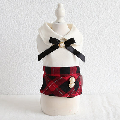 Vestido Ejecutivo Estilo Petstyle con Falda Cuadros para Primavera Verano - Image 2