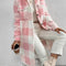 Rosa y Blanco Plaid