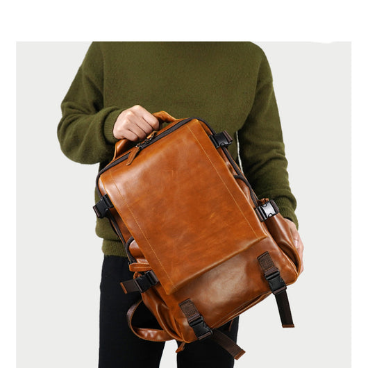 Mochila de Cuero Artesanal para Negocios - Estilo Profesional Masculino - Image 4
