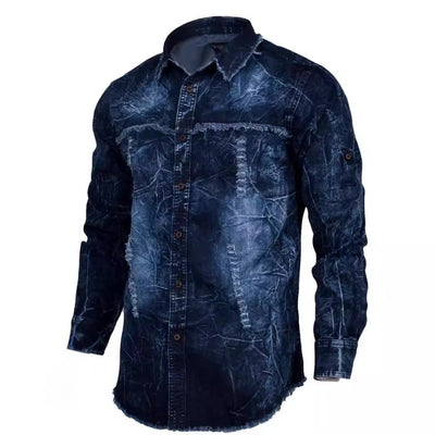 Camisa Vaquera Manga Larga Slim Fit para Hombre