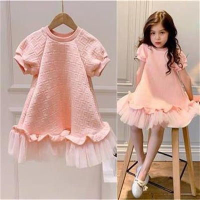 Vestido Princesa de Malla Manga Corta - Image 6