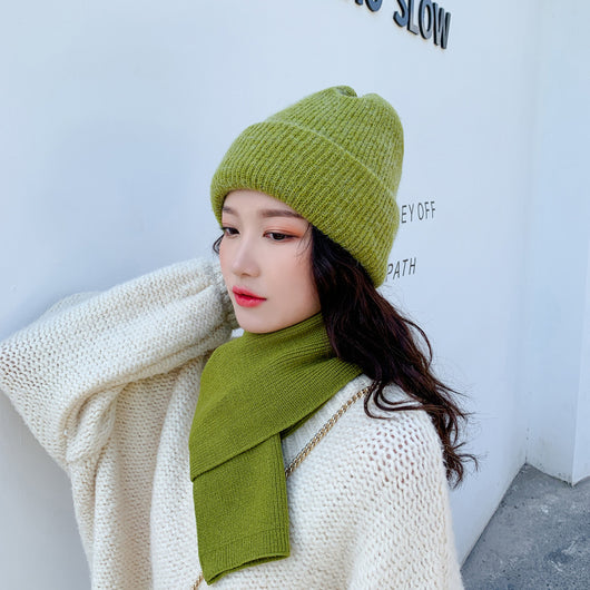 Conjunto de Gorro y Bufanda de Lana con Pelaje de Conejo - Image 11