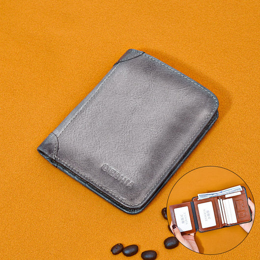 Billetera Hombre Cuero Antirrobo RFID Ultra Delgada Multi Tarjetas - Image 5
