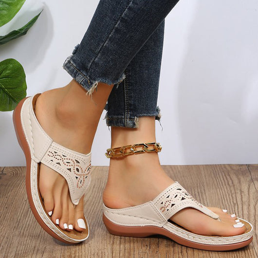 Sandalias Cuña con Clip Toe - Chanclas Verano para Mujer Zapatos de Playa - Image 13
