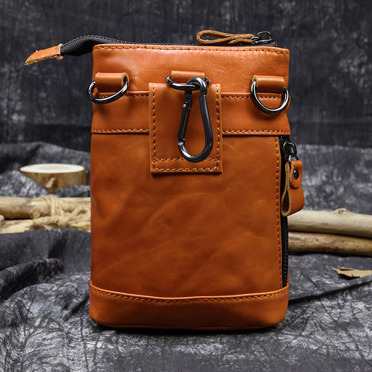 Bolsa de Cuero Crazy Horse para Hombre - Bandolera Cruzada Vintage - Image 4