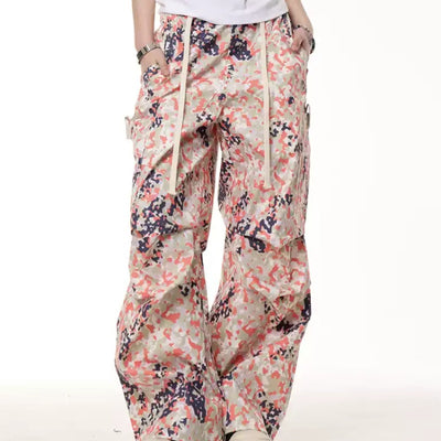 Pantalones Cargo Camuflaje Retro - Corte Recto Ancho Verano - Image 4