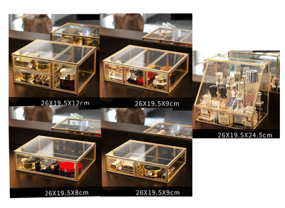 Organizador de Cosméticos con Caja de Almacenamiento de Cristal Antipolvo - Image 7
