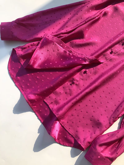 Camisa de Manga Larga en Satén Sedoso Reversible con Brillo - Image 16