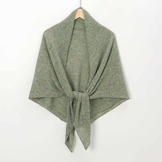 Pañuelo Cuadrado de Gasa Estampado Perla con Pliegues - Image 17