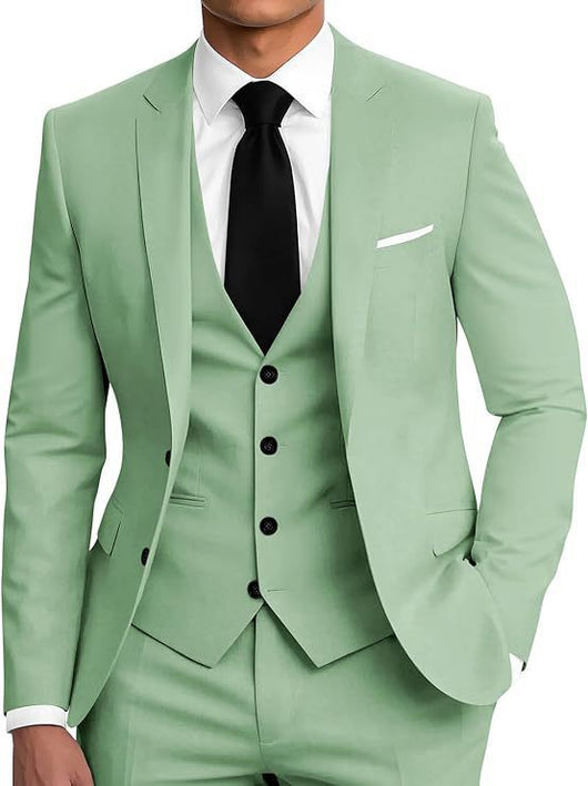 Traje de Negocios Tres Piezas con Botones Dobles para Hombre - Image 16
