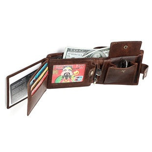 Cartera de Cuero Artesanal Grabada Retro para Hombre - Image 62