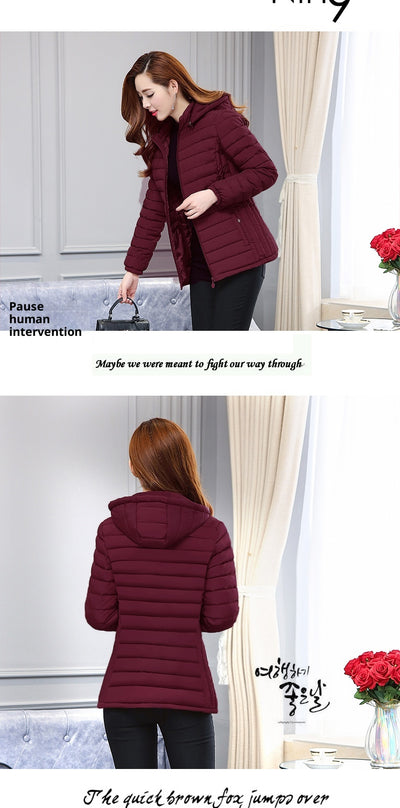 Chaqueta Acolchada de Plumas para Mujer Talla Grande Corte Slim - Image 9