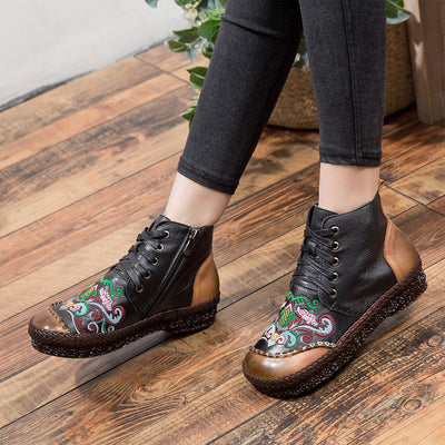 Botas Planas de Mujer con Cordones y Suela Antideslizante - Image 3