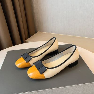 Zapatos Casuales para Mujer con Tacón Bajo y Diseño Combinado - Image 5