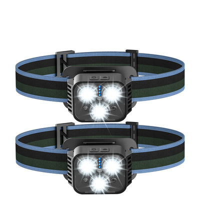 Lámpara Frontal LED Recargable por USB con Sensor Inteligente para Pesca y Camping - Image 5
